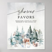 Poster Hiver Bois Bébé Froid à l'extérieur Faveurs (Devant)