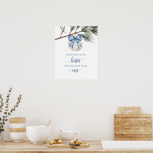 Poster Hiver Chinoiserie Devine Combien De Baisers Jeu Si (Cuisine)