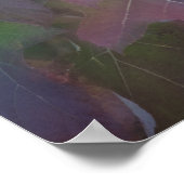 Poster Hiver Coloré Feuilles de chêne Hydrangea (Coin)