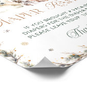 Poster Hiver Cute Polar Ours Raffin (Coin)