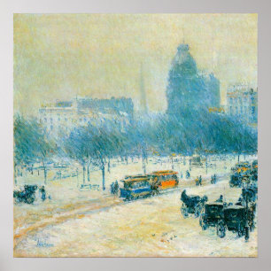Poster Hiver dans le carré des syndicats par Childe