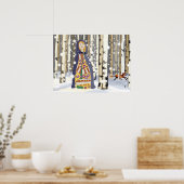 Poster Hiver dans les bois de bouleaux (Cuisine)