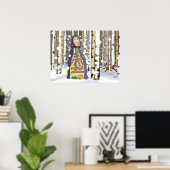 Poster Hiver dans les bois de bouleaux (Bureau à domicile)