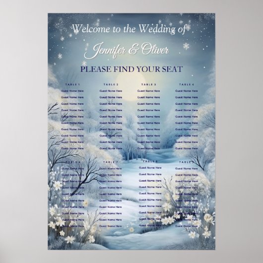 Poster HIVER dans un monde de conte de fées (Devant)