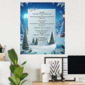 Poster HIVER dans un monde de conte de fées (Bureau à domicile)