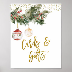 Poster Hiver Deck the Halls Fêtes des mariées Cartes et c