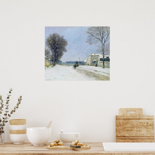 Poster Hiver, Effet neige, 1876 (Cuisine)