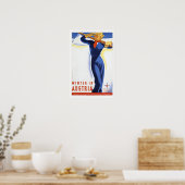 Poster Hiver en Autriche Sports de ski (Cuisine)