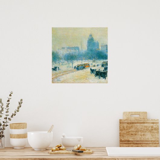 Poster Hiver en Union Carré par Frederick Childe Hassam (Cuisine)