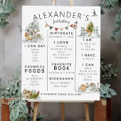 Poster Hiver enchanté | Forêt 1er anniversaire Jalon