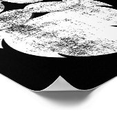 Poster Hiver Hiver Père Noël Visage Avec Barbe Casquette (Coin)