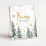 Poster Hiver Il fait froid Faveurs extérieures<br><div class="desc">Faites de votre événement un événement spécial avec ce Baby shower Snowflake avec notre signature Favors mignonne et joli imprimable avec le thème adorable Pine Trees. Téléchargez,  personnalisez et créez des souvenirs durables avec cette touche parfaite pour votre fête joyeuse ! BS580</div>