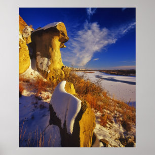 Poster Hiver le long de la rivière Missouri près de