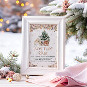 Poster Hiver mignon Ours polaire Ne pas dire jeu de bébé