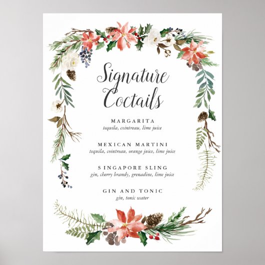 Poster Hiver mystique | Signature Menu Cocktail Signe (Devant)