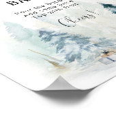 Poster Hiver neige Noël arbre maman-osa bar (Coin)