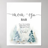 Poster Hiver neige Noël arbre maman-osa bar (Devant)