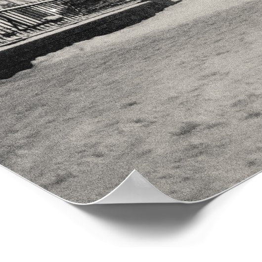 Poster Hiver New York - Nuit neigeuse - Bryant Park (Coin)