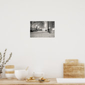 Poster Hiver New York - Nuit neigeuse - Bryant Park (Cuisine)