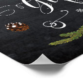 Poster hiver Noël cartes et cadeaux signe mariage (Coin)