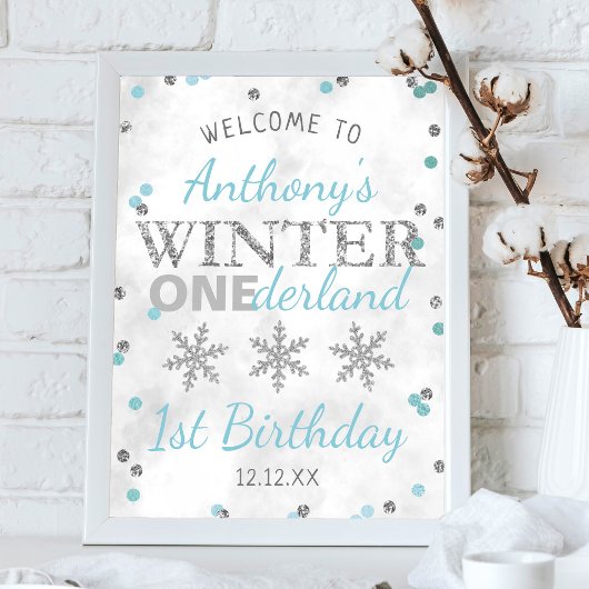 Poster Hiver ONE derland 1er anniversaire Bienvenue