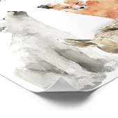 Poster Hiver Onederland Bois Animal Symbole alimentaire (Coin)