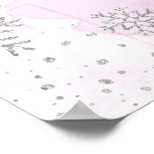 Poster Hiver Onederland Custom First Birday Snowflake (Coin)