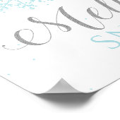 Poster Hiver Onederland Fondu Neige Bleu Argent (Coin)