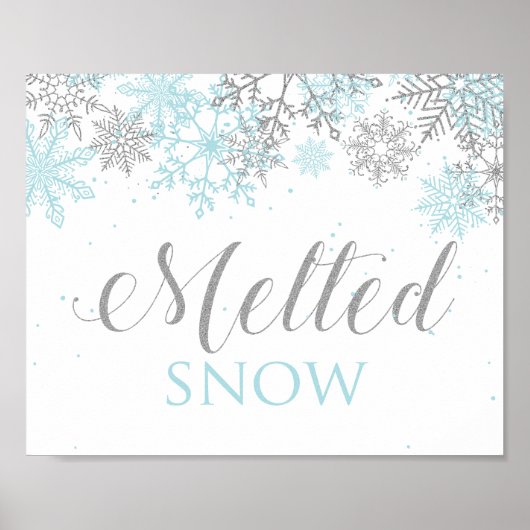 Poster Hiver Onederland Fondu Neige Bleu Argent (Devant)