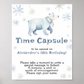 Poster Hiver Ours polaire Temps Capsule 1er anniversaire (Devant)