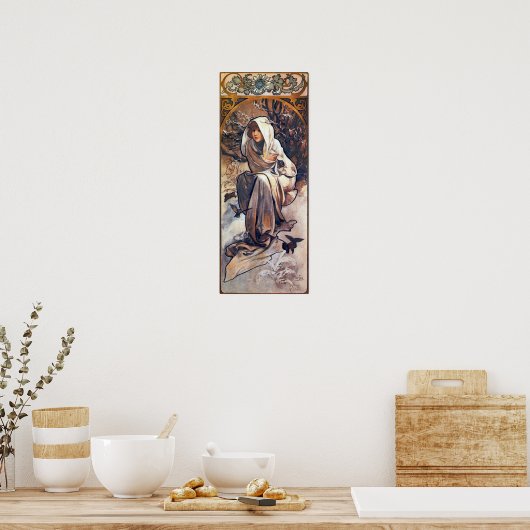 Poster hiver par Alphonse Mucha (Cuisine)