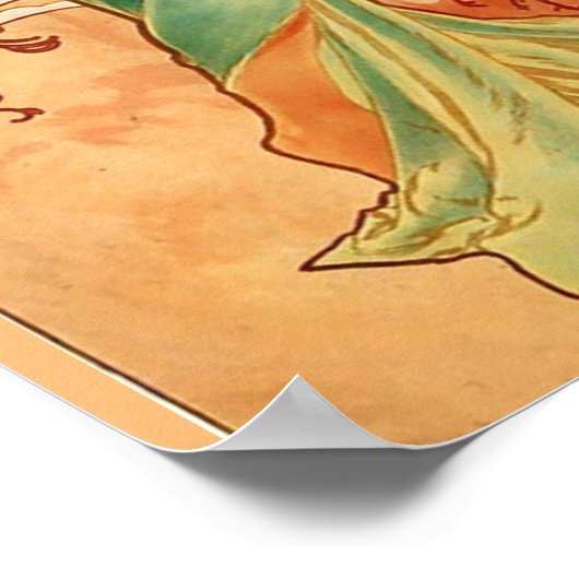 Poster Hiver par Mucha (Coin)