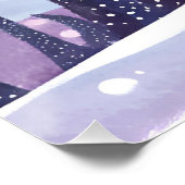 Poster Hiver Purple Hills Aquarelle (Coin)