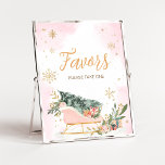 Poster Hiver Rose or Flambeau de neige Faveurs<br><div class="desc">Faites de votre événement spécial avec ce Baby shower extérieur froid avec notre signature Favors mignonne et joli imprimable avec l'adorable thème Pink Sleigh. Téléchargez,  personnalisez et créez des souvenirs durables avec cette touche parfaite pour votre fête joyeuse ! BS583</div>