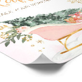 Poster Hiver Rose or Snowflake Déchets Raffin (Coin)