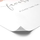 Poster Hiver rose vif Faveurs s'il vous plaît prendre un (Coin)