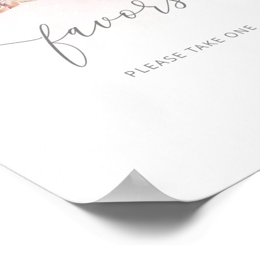 Poster Hiver rose vif Faveurs s'il vous plaît prendre un (Coin)