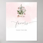 Poster Hiver rose vif Faveurs s'il vous plaît prendre un (Devant)