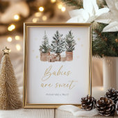 Poster hiver Rustique arbres de Noël Les bébés sont doux