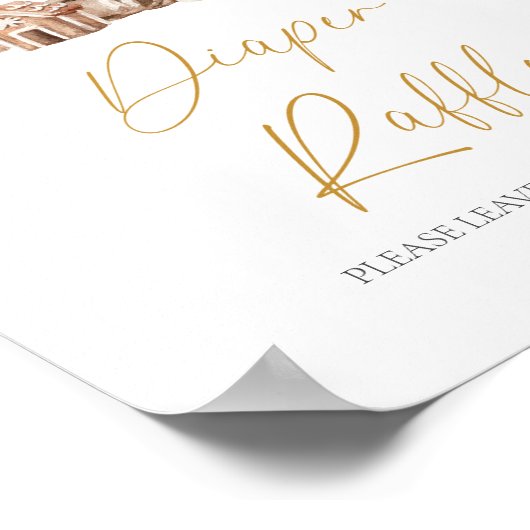 Poster Hiver Rustique Noël Arbres de Noël Déchets Raffle (Coin)