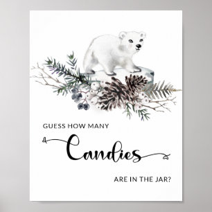 Poster Hiver sans sexe Devinez combien de bonbons Poste