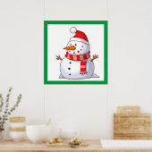 POSTER HIVER SNOWMAN (Cuisine)