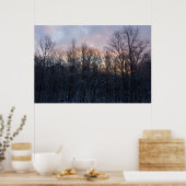 Poster Hiver Sunrise I Pastel Paysage naturel (Cuisine)