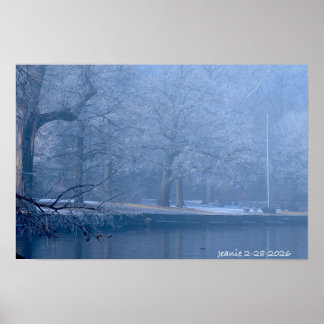 Poster Hiver sur la rivière