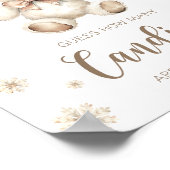 Poster Hiver Teddy Baby Bear Devine combien de bonbons (Coin)