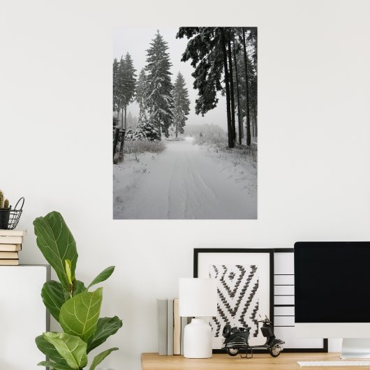 Poster hivernal (Bureau à domicile)