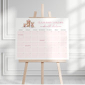 Poster Hivernal Bois Animaux Date d'échéance Calendrier J