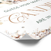 Poster Hivernal Mignonne Ours Polaire Devine Combien De C (Coin)