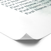 Poster Hivernal Mystère Mariage Carte de siège (Coin)