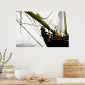 Poster HMS Bounty Tall Ship émerge de l'affiche Mist (Cuisine)